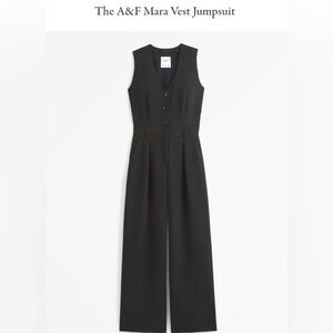 Abercrombie & Fitch Black Mara Vest Jumpsuit